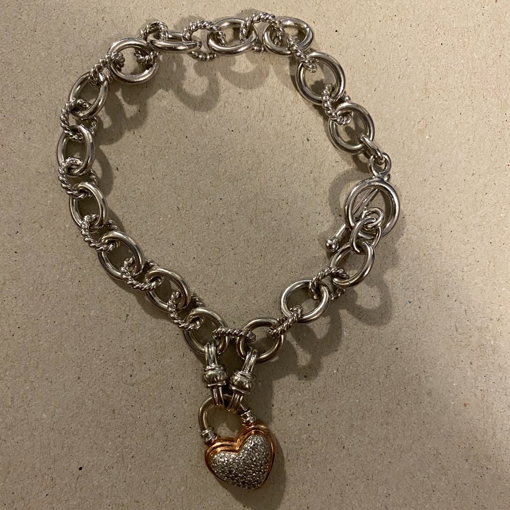 Sterling silver heart bracelet